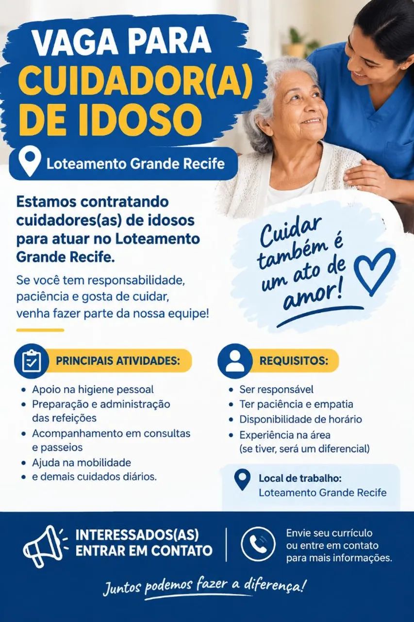 Vaga para cuidador 