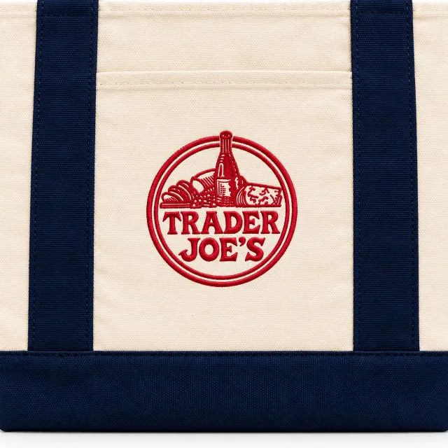 Bolsa Ecobag Trader Joe's Azul e Branca - Foto 3