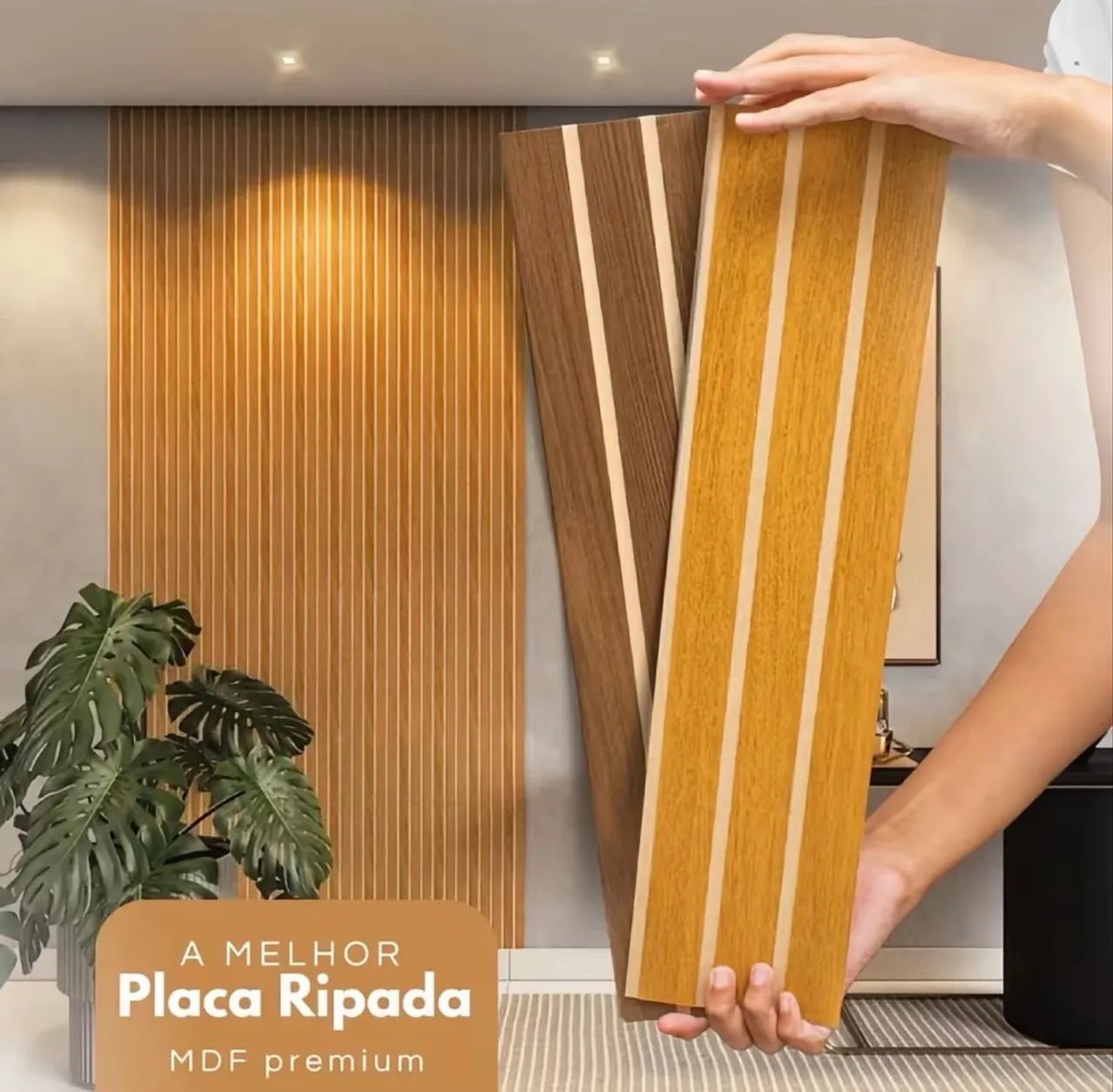 ?Placas Ripadas MDF - 100 peças?