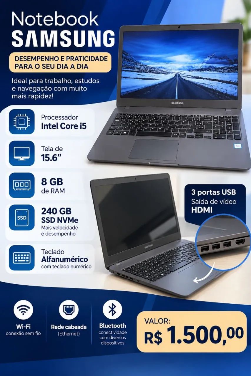 Vendo Notebook Samsung 