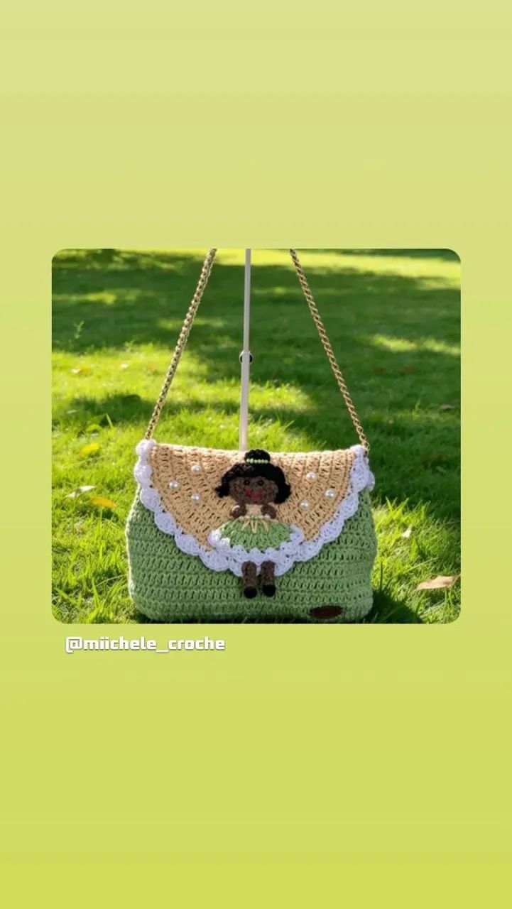 Bolsas Princesas crochê  - Foto 4