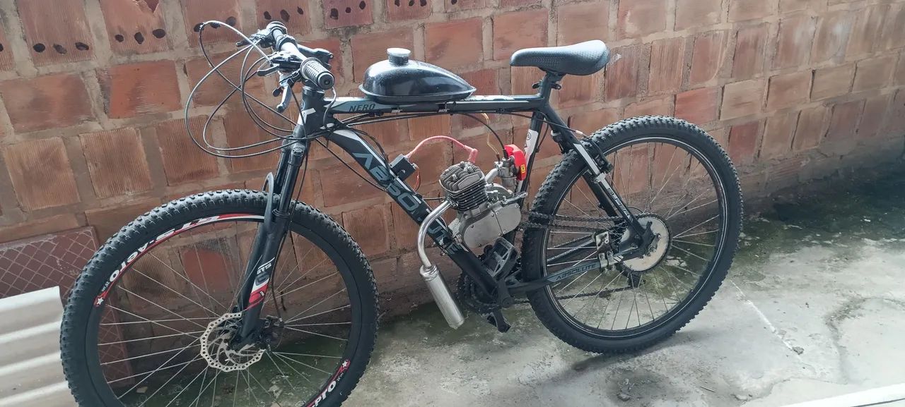 Bicicleta motorizada freio a disco nas 2 rodas  - Foto 5