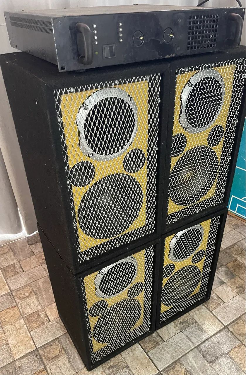 Sistema de som caixas e amplificador   - Foto 2