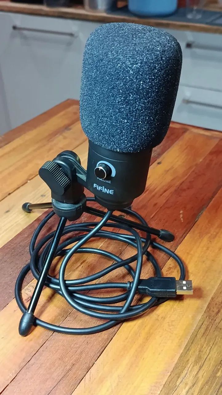 Fifine K669b, com tripé e espuma, entrada USB  - Foto 5