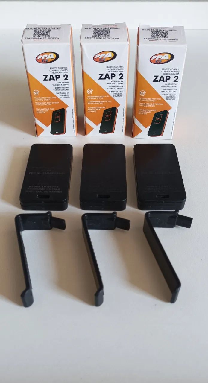 Kit 3 Controles Remoto Ppa Zap Portão Alarme Cerca Elétrica 433mhz Cor Preto/preto - Foto 4