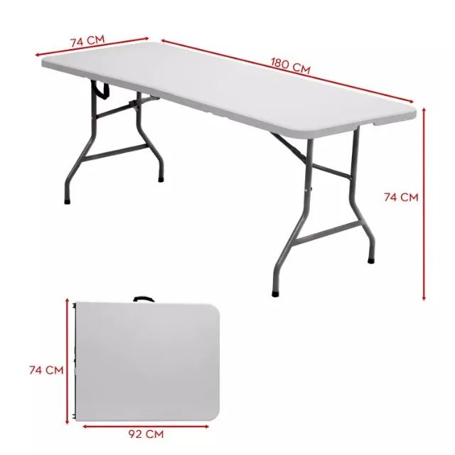 Mesa Dobrável Prática 1,80m Bel - Foto 2