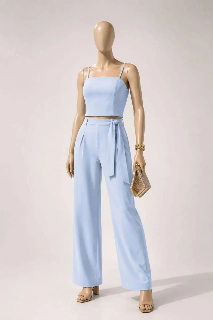 Conjunto Alfaiataria Cropped e Calça - Última peça 