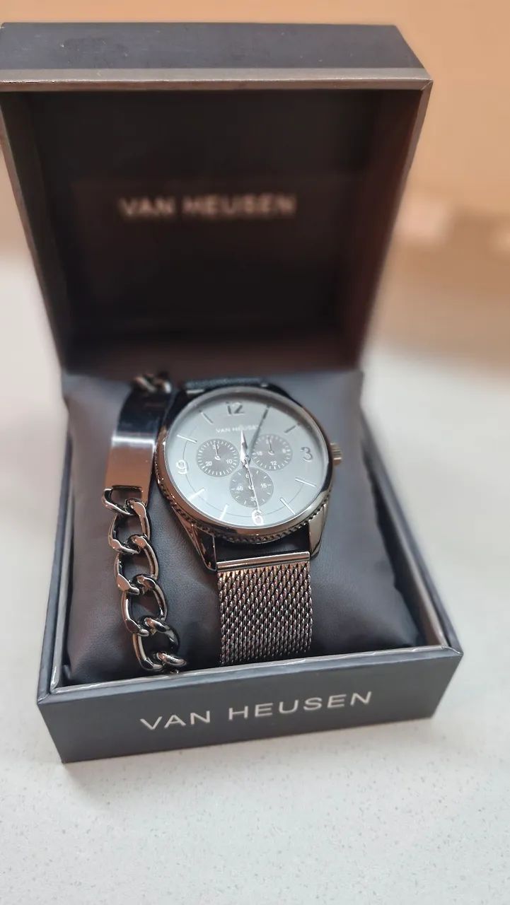 Conjunto Relógio + Pulseira Van Heusen