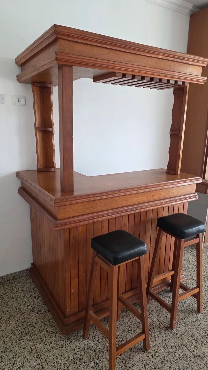 Vendo conjunto de bar residencial em madeira - Foto 3