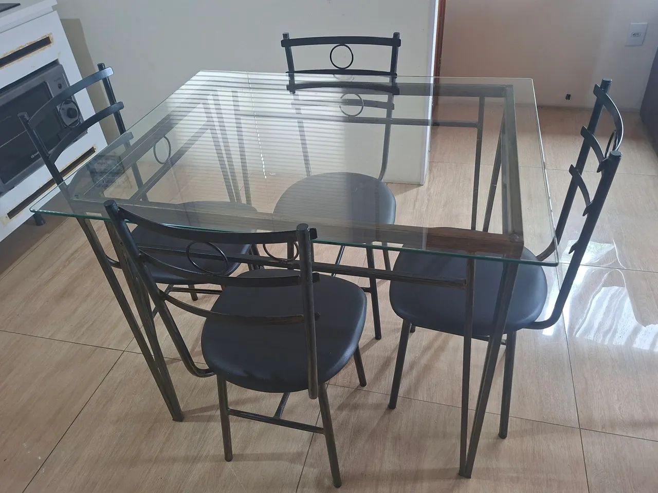 Mesa 4 cadeiras em ferro zincado. - Foto 2