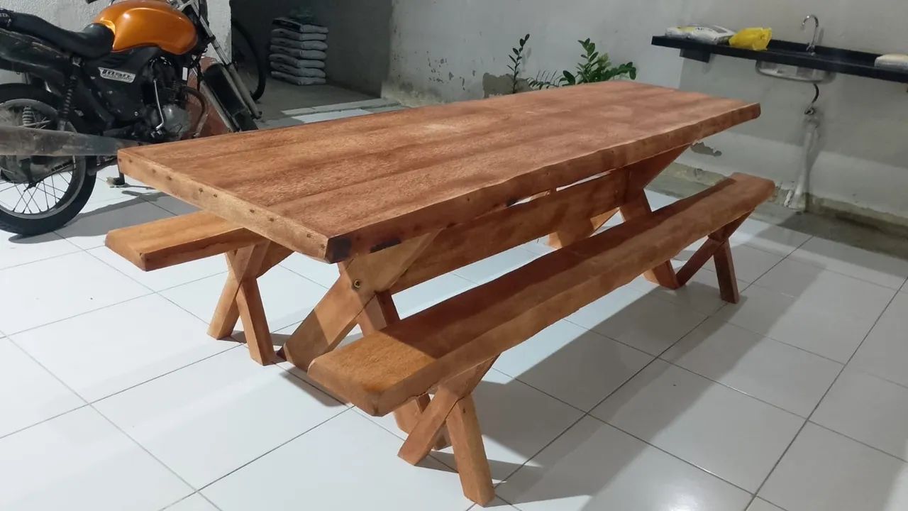 Mesa Rústica MACIÇA ENTREGA GRÁTIS  - Foto 3