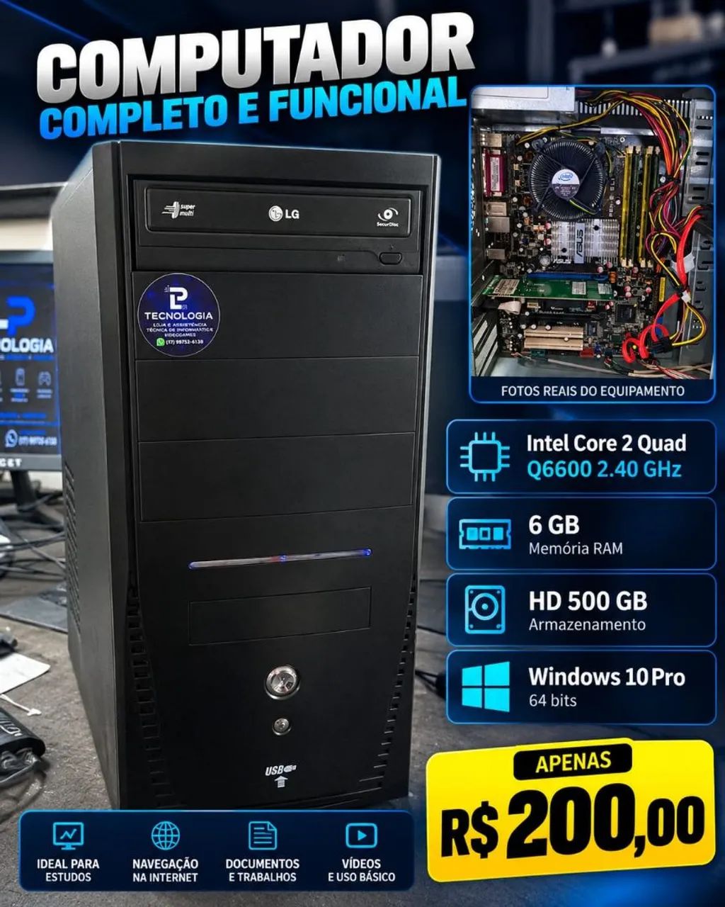 COMPUTADOR DESKTOP - INTEL CORE 2 QUAD