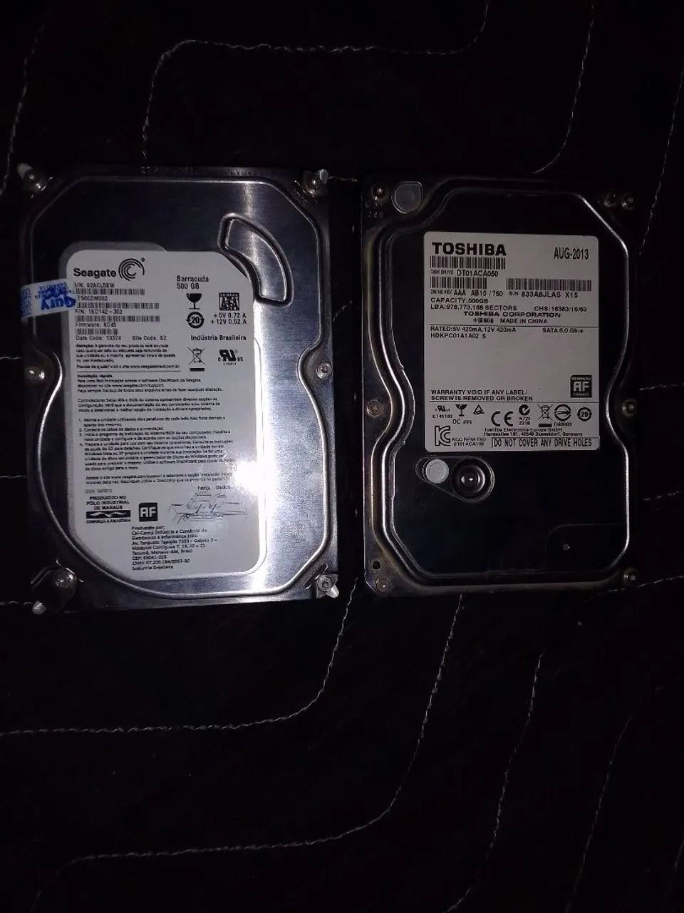 HDs 500gb, tenho 2