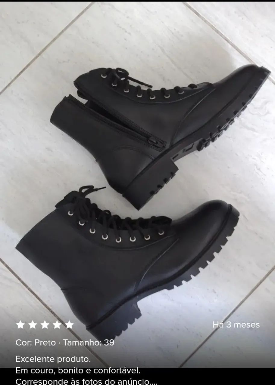 Bota Coturno Évora Tam 39  - Foto 3