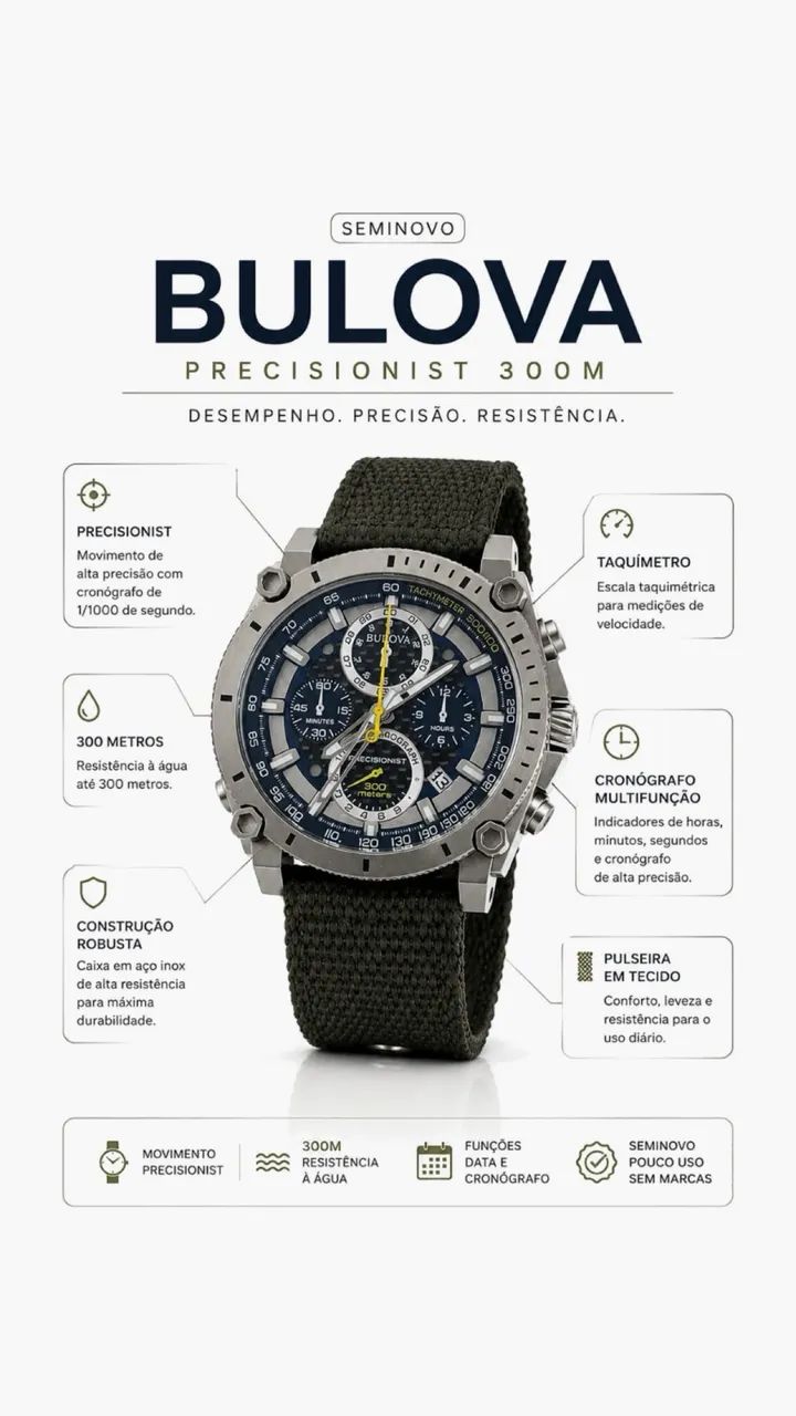 Relógio Bulova precisionist 