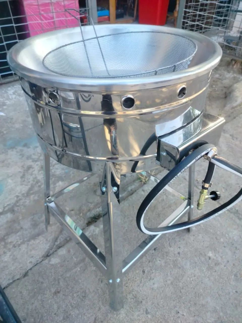 Fritadeira 7L a gas em inox 