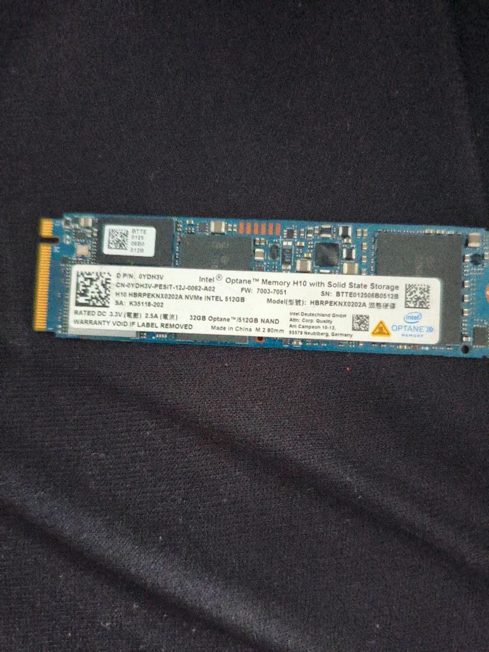 Nvme 512 GB Intel 