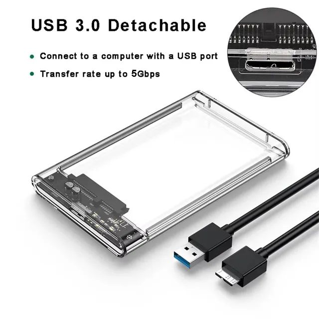 Case Hd Slim Externo Ssd Hdd Pc Note Ps4e5 Usb 3.0 Sata 2.5