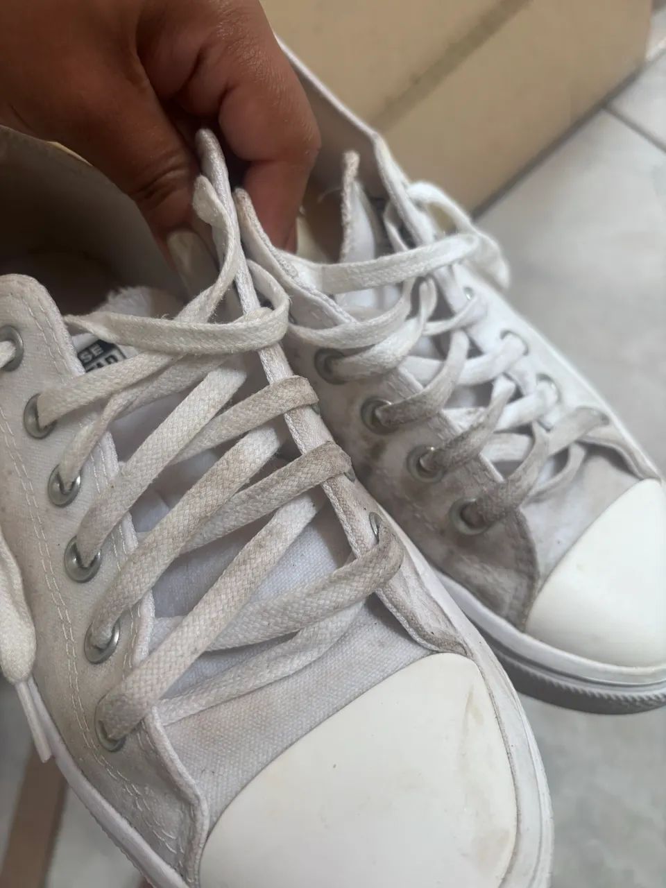 Tênis all star branco usado 38