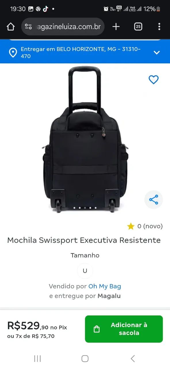 Mochila escolar Swissport (nova) - Foto 2