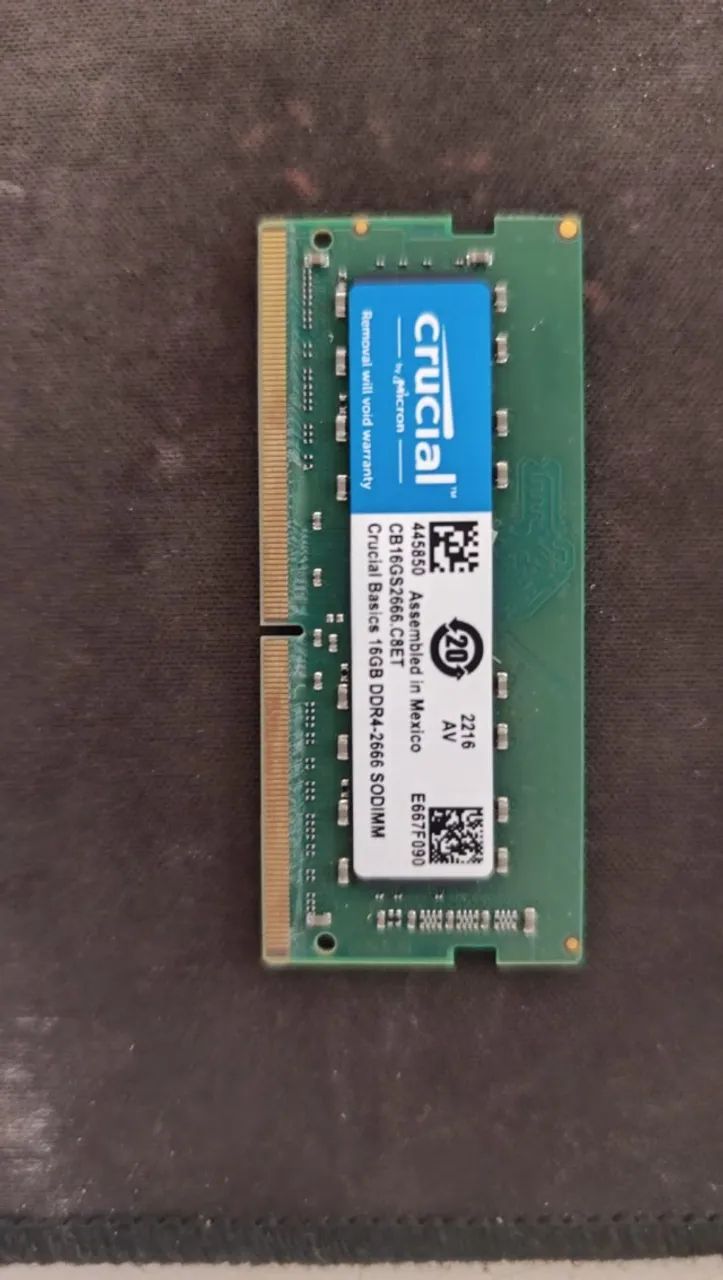 ④ 16GB DDR4メモリ2666MHz DDR 4 - Memória Note Ddr4 16gb Pc4-2666 2666mhz Crucial Original