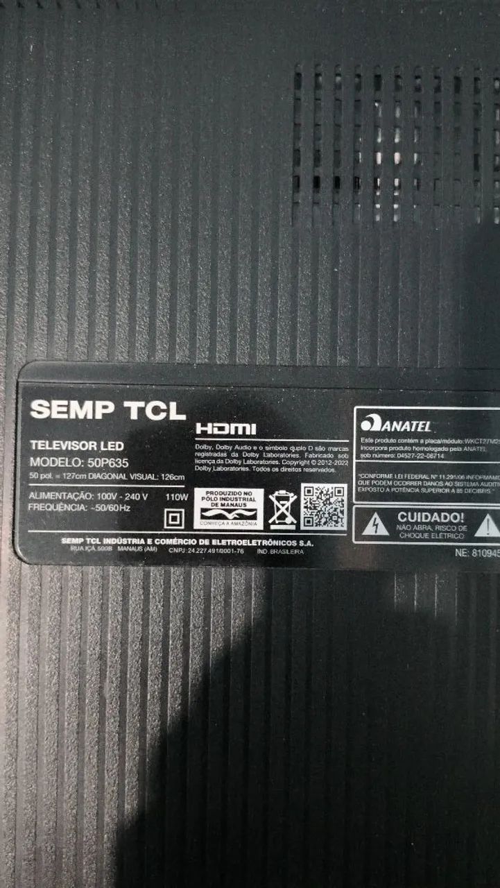 Smart tv TCL 50 P