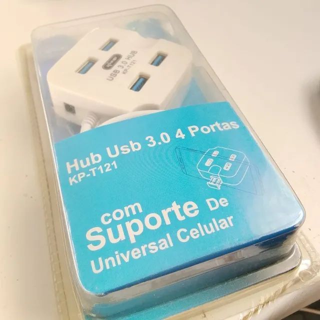 Hub USB 3.0 Knup KP-T121 Expansor Com Suporte Celular - Foto 3