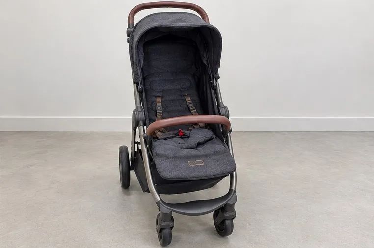 carrinho de bebe abc design cinza