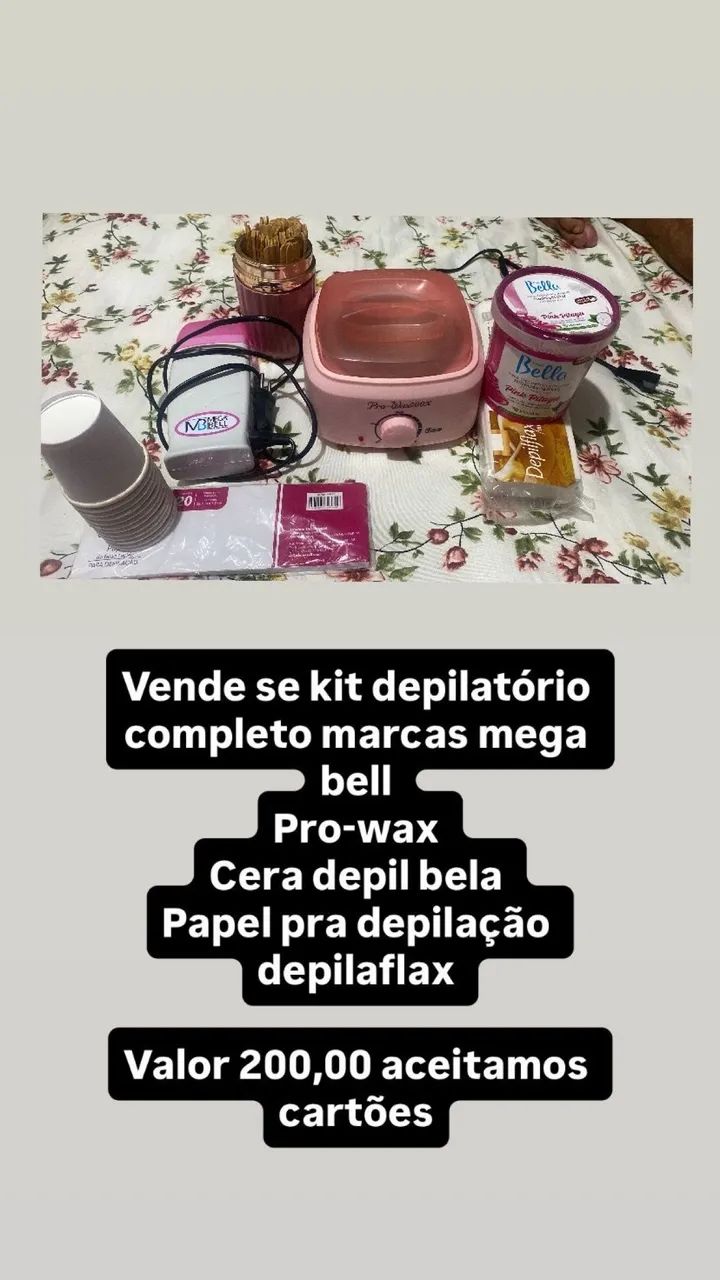 Vende se kit completo para depilação 
