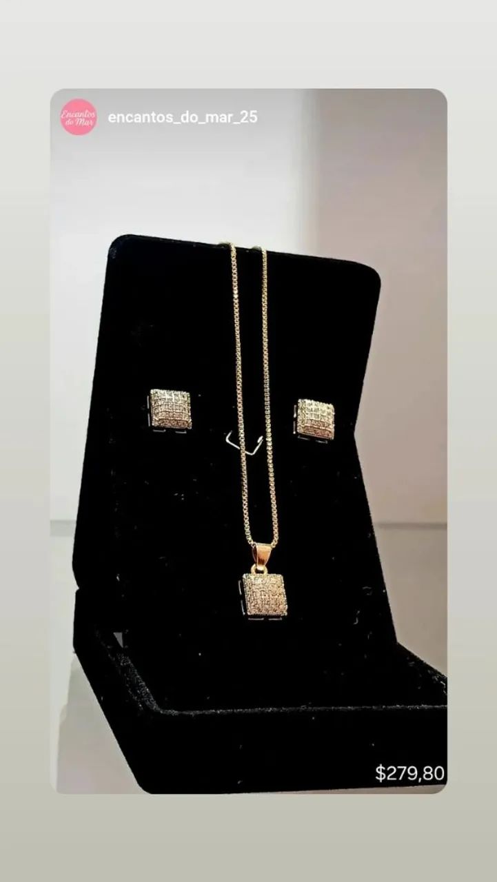 Conjunto banhado a ouro 18k com garantia! - Foto 2