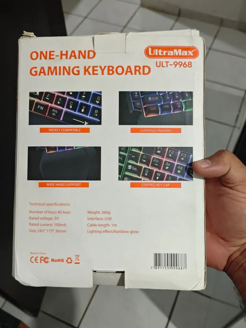 Teclado de uma mão  - Foto 4