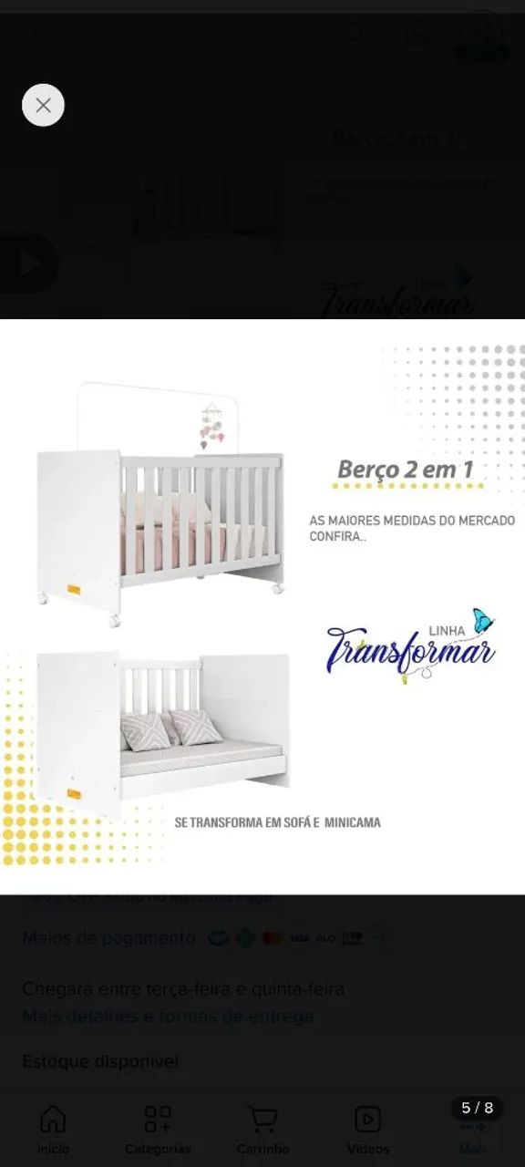 Vendo Berço,mini cama 2 em 1  - Foto 3