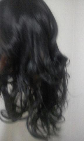 Peruca fibra sintética castanho escuro - Foto 3