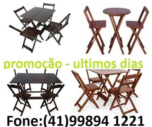 Mesas e cadeiras dobraveis - estabelecimentos comerciais e residencias