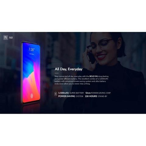 Smartphone Blu Bold N1 Dual Sim LTE 6.4" HD+ 4GB/128GB Câm. 16+5MP/13MP Black - Foto 4