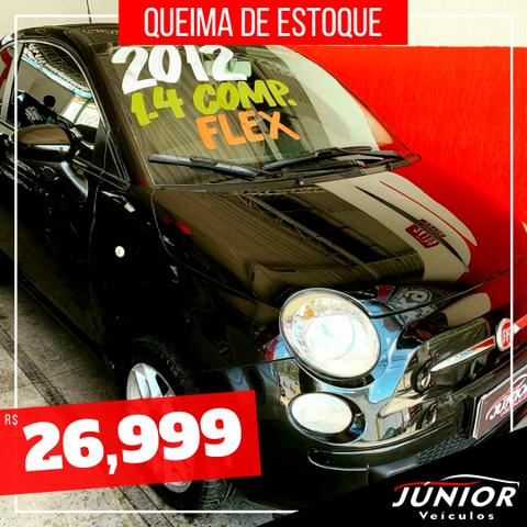 (Júnior Veículos) Fiat 500 1.4 Ano:2012 Completo