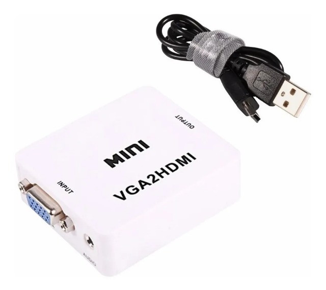 Conversor Adaptador Vga P/ Hdmi Com Saida De Audio P2 - Foto 2