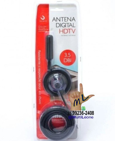 Antena HD de TV Digital Interna/Externa 3.5 DBI com imagem de alta qualidade Cabo 3mts - Foto 3