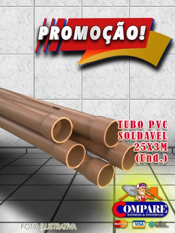 Tubo PVC Soldavel 25x3 Metros 