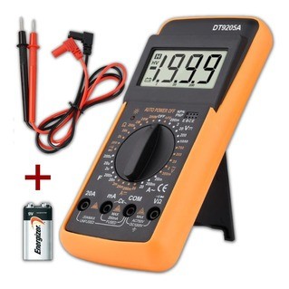 Multímetro Digital Amperímetro Capacimetro o Sonoro Dt-9205a Multimetro de Bancada 