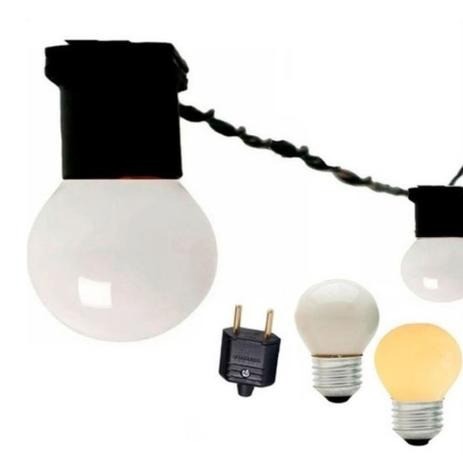 Varal de Lâmpadas 10m com 20 lâmpadas 15w a Cada 50cm 127v - Foto 3
