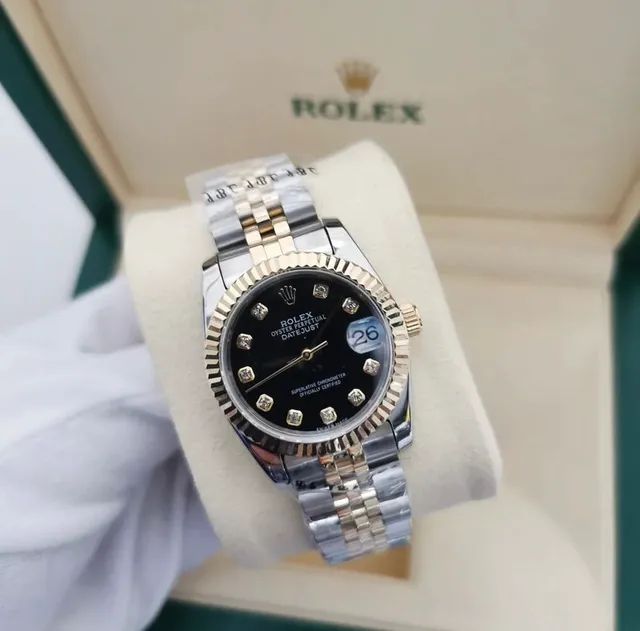Relógio Rolex DateJust 31mm Jubilee Cravejado