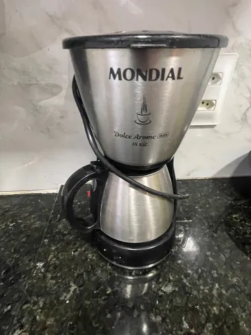 Cafeteira Elétrica Dolce Arome Inox 30 Xícaras Preto/Inox 110V - Mondial