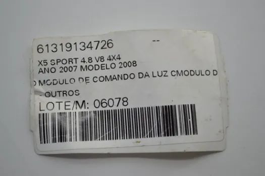 Moldura Botão Interruptor Farol Bmw X5 Sport 4.8  2007 2008 - Foto 4