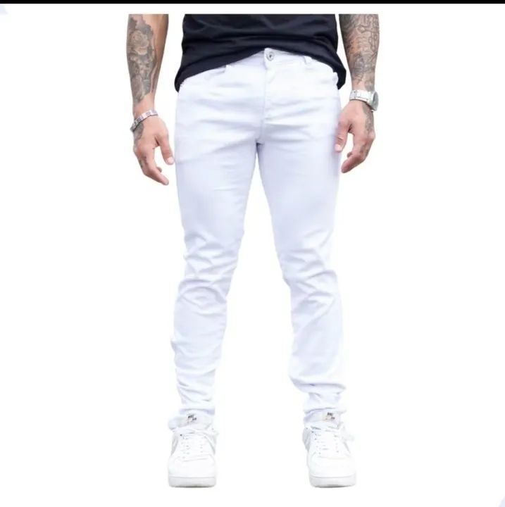 Calça Branca Masculina Skinny 
