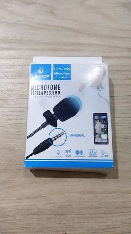 Microfone De Lapela Profissional Plug P2