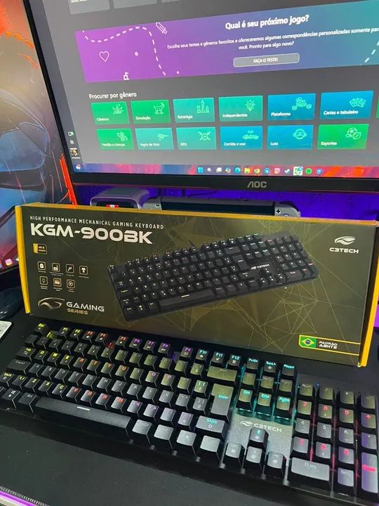 Teclado Mecânico Gamer C3Tech KGM-900BK