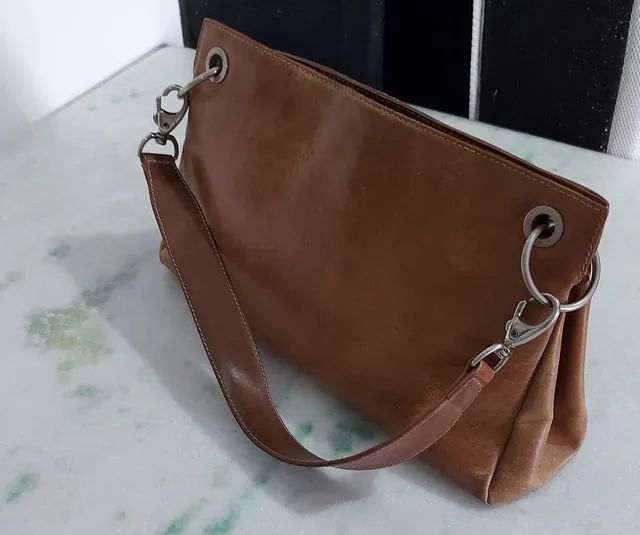Bolsa em couro legítimo - pouco uso - Foto 2