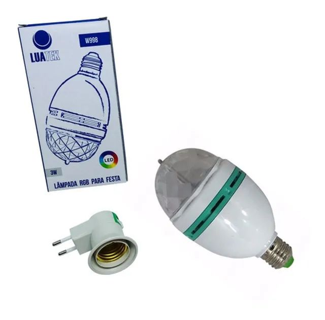 Lâmpada Rgb Para Festa 3w - Bola Maluca Luatek W998