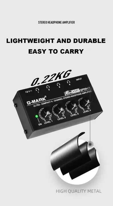 Amplificador de Fones de Ouvido 4 Canais G-Mark - Foto 5
